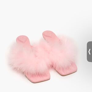 Sleeper pink fluffy heels